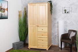 Kleiderschrank Kiefer Vollholz massiv natur Junco