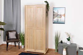 Kleiderschrank Kiefer Vollholz massiv natur Junco