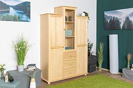 Kleiderschrank Kiefer Vollholz massiv natur Junco