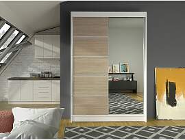 Kleiderschrank mit Schiebetueren und Spiegel Parys 