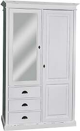 Kleiderschrank mit Spiegeltür im Landhausstil