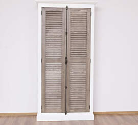 Kleiderschrank weiß im Landhausstil Massivholz