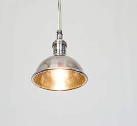Kleine hängende Silberlampe, Industriestil,