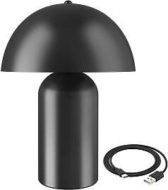 Kleine Retro-Tischlampe Kade, dimmbar - schwarz