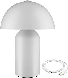 Kleine Retro-Tischlampe Kade, dimmbar - weiß