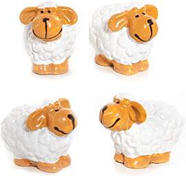 Kleine Schaf-Figuren, 4er Set: Mini-Schafe