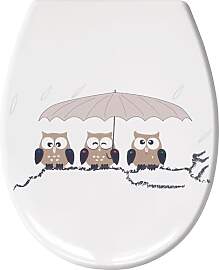 Kleine Wolke 1837271075 WC-Sitz Eulen, 37 x 45 cm, 
