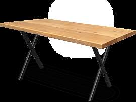 Kleiner Massivholztisch ohne Baumkante 140cm  x