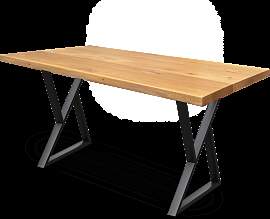 Kleiner Massivholztisch ohne Baumkante 160cm  x