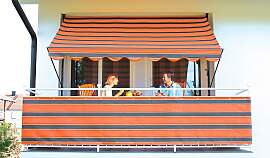 Klemmmarkise, orange (orange, braun), B:200cm,