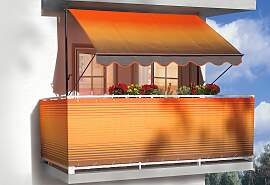 Klemmmarkise, orange (orange, braun), B:250cm,