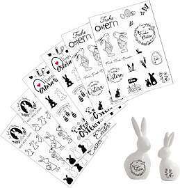 KLINNA 6 Blatt Rub On Sticker Ostern