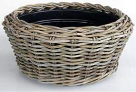 Klocke Dekorationsbedarf Rattan Pflanzkorb mit