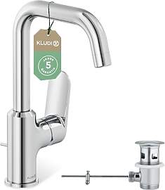 KLUDI-X1 Waschtischarmatur mit Zugstangen-Ablauf,