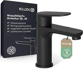 KLUDI-X1 Waschtischarmatur mit Zugstangen-Ablauf,