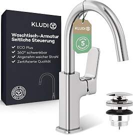 KLUDI-X3 Waschtischarmatur mit Push-Open