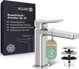 KLUDI-X3 Waschtischarmatur mit Push-Open