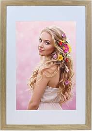 KM FOTO Bilderrahmen Holz Plexi Acryl Rahmen