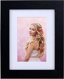 KM FOTO Bilderrahmen Holz Plexi Acryl Rahmen