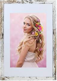 KM FOTO Bilderrahmen Holz Plexi Acryl Rahmen