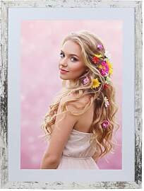 KM FOTO Bilderrahmen Holz Plexi Acryl Rahmen