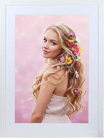 KM FOTO Bilderrahmen Holz Plexi Acryl Rahmen