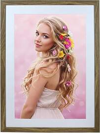 KM FOTO Bilderrahmen Holz Plexi Acryl Rahmen