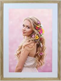 KM FOTO Bilderrahmen Holz Plexi Acryl Rahmen