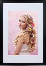 KM FOTO Bilderrahmen Holz Plexi Acryl Rahmen