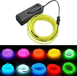 Kmruazre El Wire Neonlichter mit Akkupack