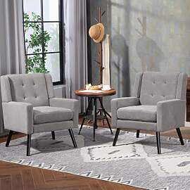 Koaris 2er Set Chesterfield Sessel Midcentury –