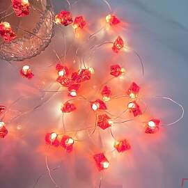 Koboko Kristall Stein Lichterkette,2M 20 LED
