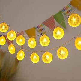 KOBOKO Lichterkette Zitronen Deko, 3M 20 LED