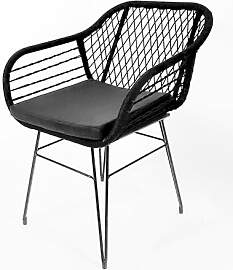 Kobolo Esszimmerstuhl Stuhl - Retro-Look-Black -