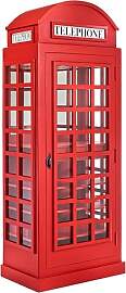 Kobolo Weinregal Vitrine Call 80x45x200 cm rot,