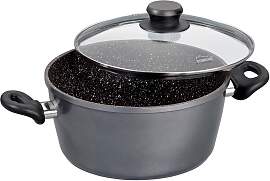 Kochtopf STONELINE, grau (anthrazit), H:9,2cm