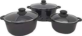Kochtopfset Mia Schwarz, 6-teilig