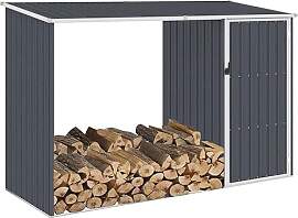 KOIECETA Garten Brennholzlager Kaminholzunterstand 
