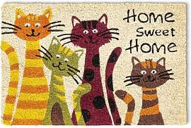 Kokosmatte Katzen Sweet Home 40x60 cm als