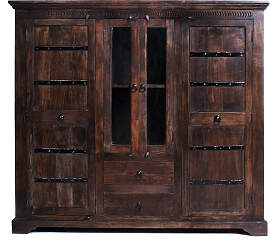Kolonialstil Highboard Massiv 160x 142 x50 cm