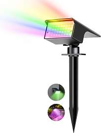 kolpop [1 Stück/ 7 RGB Bunt Solarlampen für