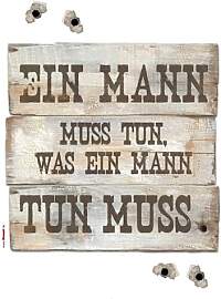 Komar Deco-Sticker EIN MANN MUSS TUN | 50 x 70 cm
