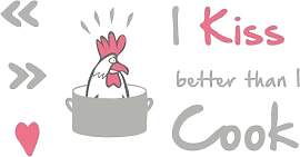 Komar Deco-Sticker | I KISS BETTER THAN | 50 x 70