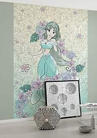 Komar Disney Vlies Fototapete Jasmin Pale Flowers