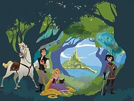 Komar Disney Vlies Fototapete - Tangled - Größe: 