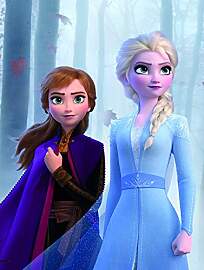 Komar Disney Wandbild Frozen Sisters in The Wood | 