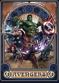 Komar Marvel Vlies Fototapete - Avengers Ornament