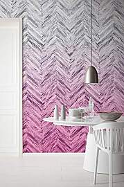 Komar Vlies Fototapete HERRINGBONE PINK, 400 x 250 