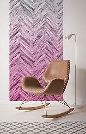 Komar Vlies Fototapete HERRINGBONE PINK PANEL, 100 