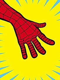 Komar Wandbild - Marvel PowerUp Spider-Man Hand -